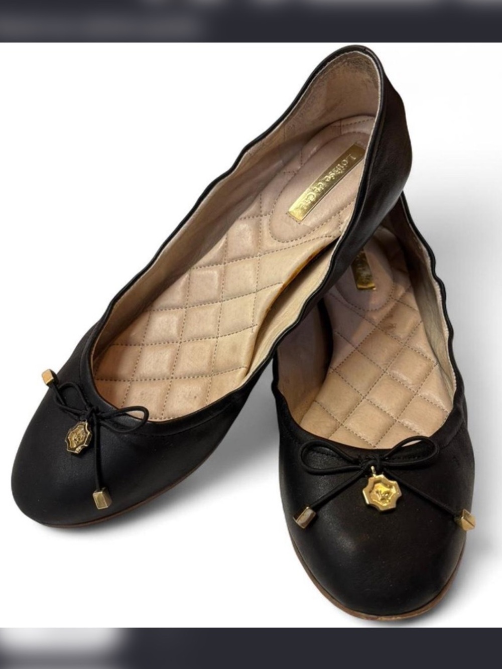 Louise et Cie black leather ballet flats size 7.5